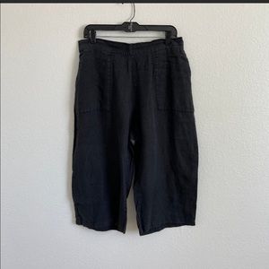 Flax Sz L linen cropped pants